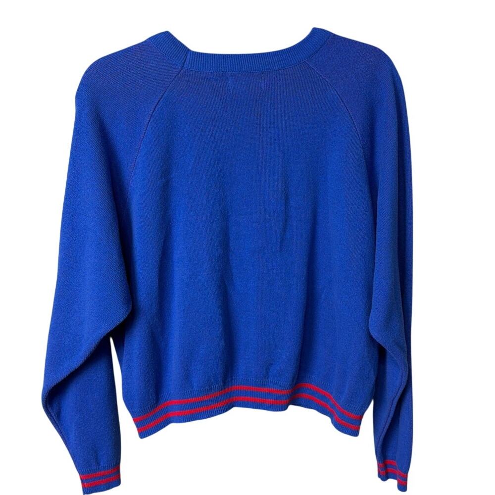 Town Pride Womens Raglan Sweater Game Day Oversized Slouchy Fit SZ M Collegiate - Picture 3 of 8